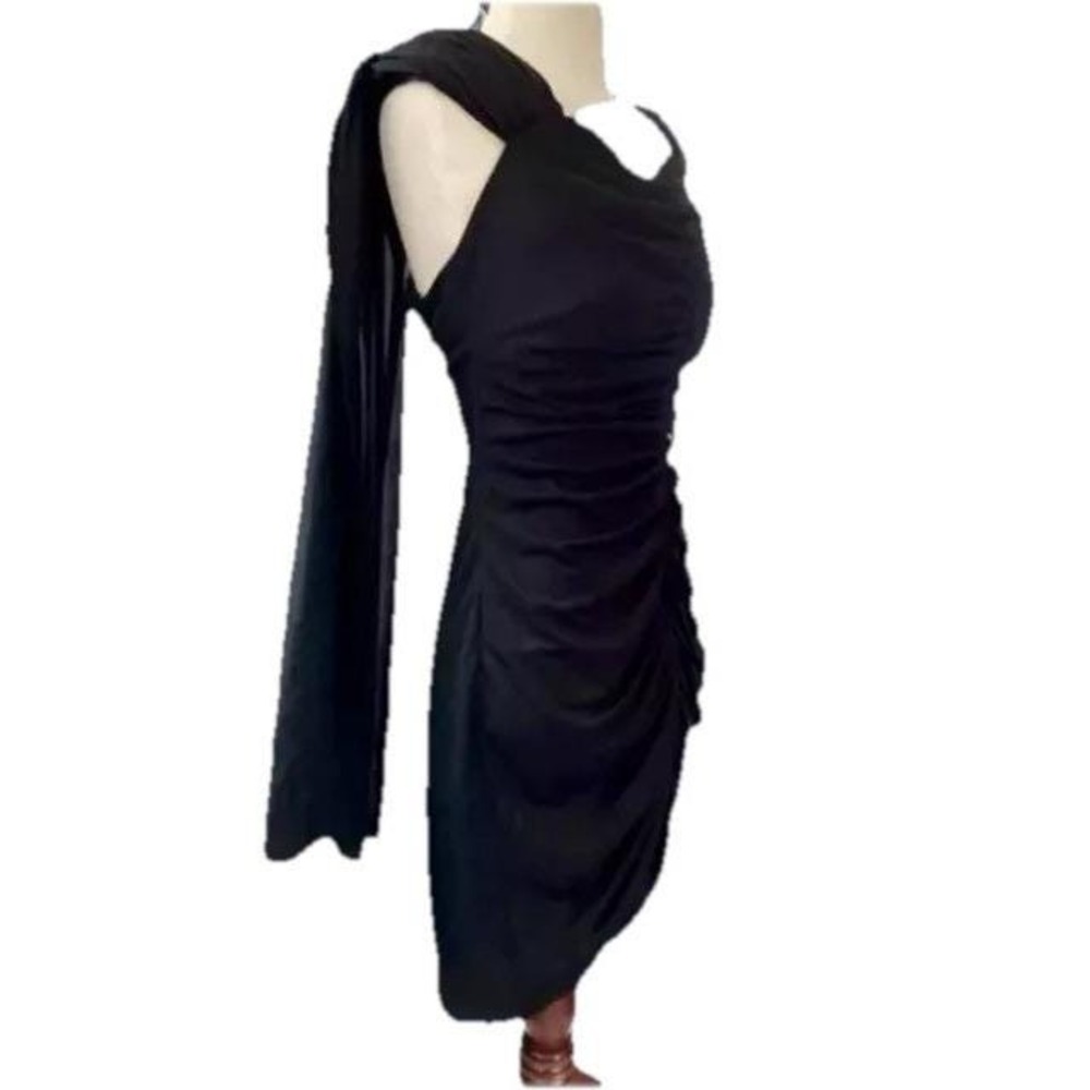 Vintage Shirley Dress Sz  7/8 Black‎ Whimsigoth Grannycore Boho
